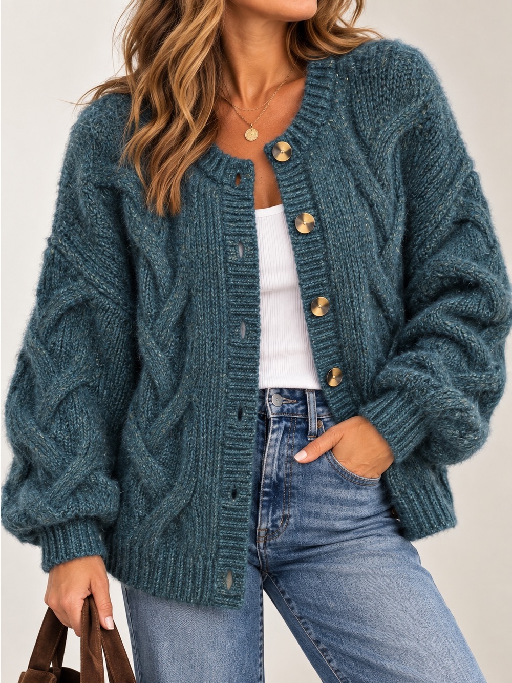 Madewell Wool-Blend Textured Cardigan – Size L